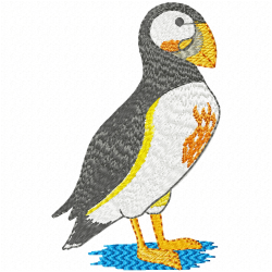 Atlantic Puffin Embroidery Design 2 Atlantic Puffin Embroidery Design 2